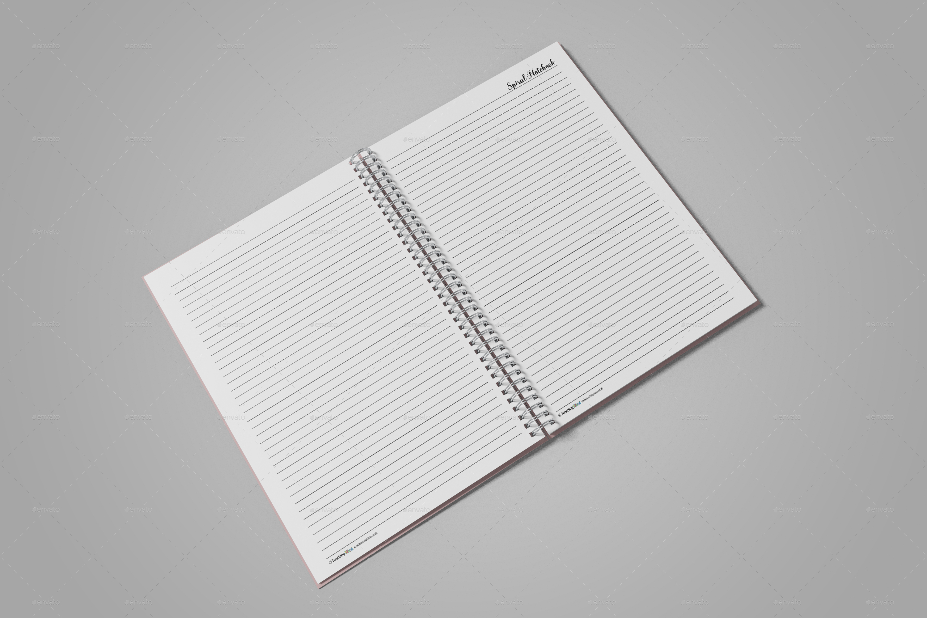 A5 Spiral Notebook Mockup, Graphics GraphicRiver
